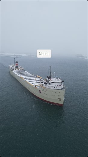 Great Freighters on Instagram: "For over 8 decades, the Alpena has sailed the Great Lakes. She’s the oldest active Great Lakes freighter in service and she hauls cement. Yep. Cement, not iron ore. She’s a rare sight on the St. Marys River mostly traveling between cement ports and her home or Alpena, Michigan. #freighter #boatnerd #shipping"