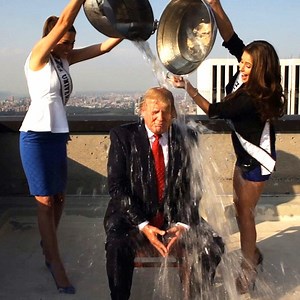 Donald Trump Completes the ALS Ice Bucket Challenge With the Help of Miss Universe and Miss USA—Watch Now!