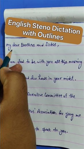 #sscstenographer “80 WPM English Steno Dictation with Outlines | SSC Practice 🔥”#skill #stenograper