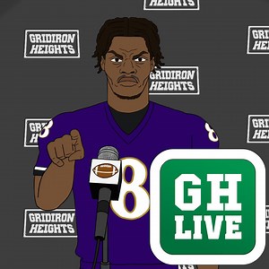 3.9K views · 45 reactions | Bad day to be a Lamar Jackson doubter. After another generational performance, Fake LJ steps to the #GridironHeights mic for a live interview. YOU ASK THE QUESTIONS in the B/R app https://br.app.link/7r8AKxbFwjb | B/R Gridiron | Facebook