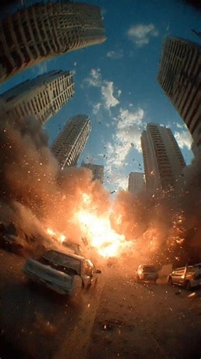 CITY WIPED OUT! 🤯 Hollywood Level Explosion! #Shorts