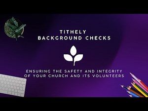 Background Checks for Churches w/ Tithe.ly