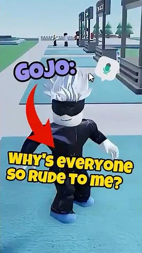 players fell for gojo disguise #roblox #jujutsukaisen #trollface #gojo