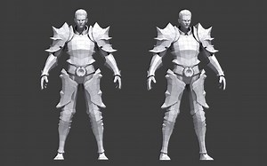 【3DMAX人物建模】3D战士衣服装备模型布线教程、3dmax角色建模技巧讲解