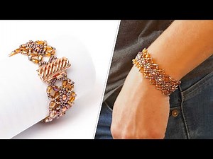 Lattice Bloom RAW Bracelet - DIY Jewelry Making Tutorial by PotomacBeads
