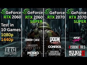 RTX 2060 vs RTX 2060 Super vs RTX 2070 vs RTX 2070 Super - Test in 10 Games | 1080p 1440p