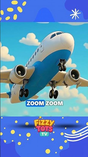 ✈️ Zoom Zoom Airplane Song! | Kids Transportation Rhyme | FizzyTots Short