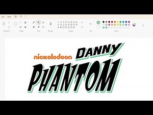How to draw the Danny Phantom logo using MS Paint | How to draw on your computer
