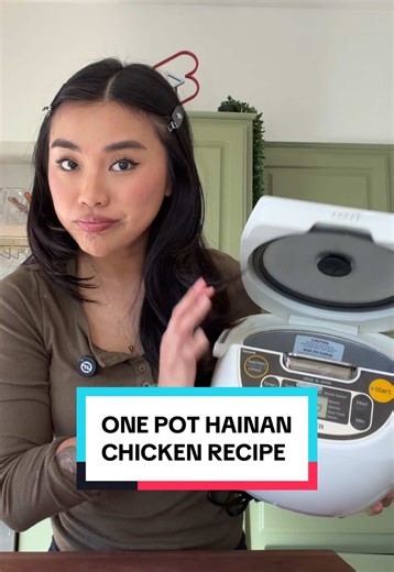 is the MOST COMPLEX Chinese dish I’ve made? ⬇️ One Pot Hainan Chicken Recipe Cook (One Pot): -Season chicken: Pat 4 chicken thighs dry. Toss with turmeric (1 tbsp), sesame oil (1 tbsp), salt (½ tbsp). -Build the pot: Add 2–3 cups rice to your pot. Pour in 4 cups Thai lemongrass stock. Add 1-inch ginger (sliced) green onion stalks (2–3). -Nestle chicken: Place the seasoned thighs on top of the rice (skin-side up if using skin-on). -Simmer: Bring to a gentle boil, then cover lower to a simmer unti
