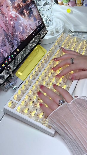 . 🤍G98 Xinmeng keyboard Baiyu switches 🩵Is this your vibe? Getting addicted to keebs tapping sounds. Crazy obsessive satisfying keebs. #keyboardasmr #keyboard #customizedkeyboard #cutekeyboard #keyboardart #tappingkeyboard #keyboardtapping