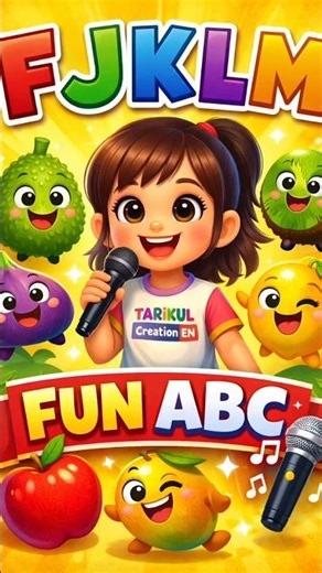 ABC Fun with Fruits 🍎🎤 | Learn English for Kids #shorts