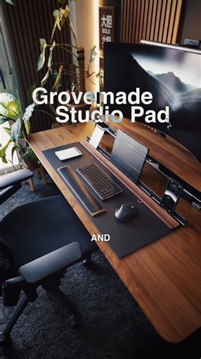 Mattia | Desk Setup 🪴 on Instagram: "@grovemade a desk pad… but actually functional 👌 the Grovemade Studio Pad keeps my workspace clean, organized, and ready to work 😌 aluminum build, wood tray, cable passthroughs, space for my iPad & phone… all in one minimal setup keeps everything clean, organized, and within reach — exactly how I like my workspace 🙌 #grovemade #desksetup #homeoffice #workspace"