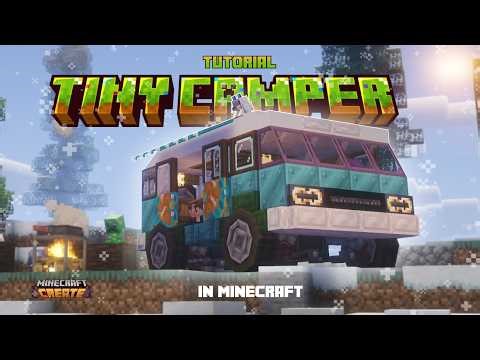 Build Tiny Camper in Minecraft Create Mod! | Tutorial #minecraft #trackwork