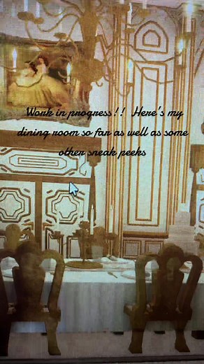 Sneak Peek of My New Palace and Dining Room in Bloxburg