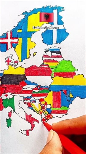 Draw Flag Map Albania 🇦🇱 #albania