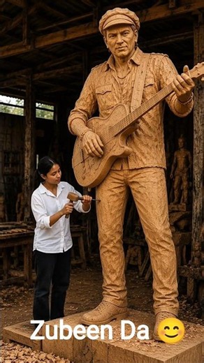 Creating Assam's Pride: Zubeen Garg Statue | Zubeen Da Statue | জয় জুবিন দা #assamesesong#zubeengarg