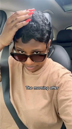 The Morning After the Night Before Pixie #pixie #pixiecut #hairinspo #shorts #shorthair #starbucks