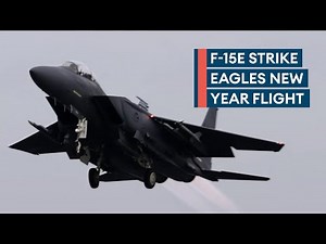 US F-15E fighter jets make first flights of 2023 from British base