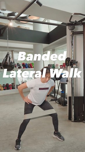 The banded lateral walk, also known as the lateral band walk or...