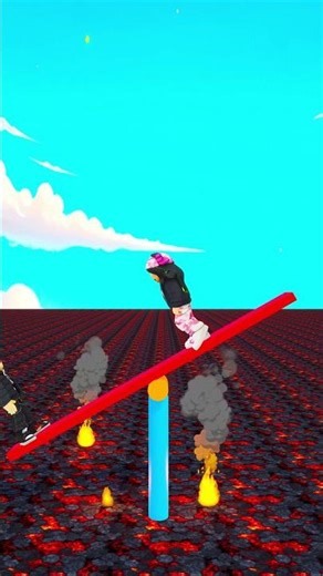 Will They Fall Into Lava or Survive? #roblox #funny #animation