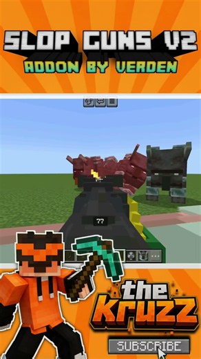 Minecraft Bedrock Mod 🔫 (Slop Gun V2 Addon) #minecraft #mcpeaddon #minecraftpe