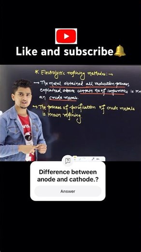 Electrolytic refining #cbse2026 #scinece #scienceclass #sciencenotes #chemistry #chemistrynotes