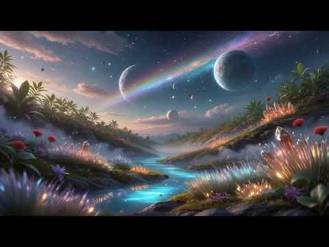 528Hz Space Frequency with Water Sounds | Healing Cosmic Sound for Deep Sleep