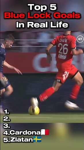 Top 5 Blue Lock Goals In Real Life #soccershorts #football