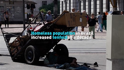 #Brazil has seen a dramatic increase in its #homeless population with a significant spike during the COVID-19 pandemic. Over the past 10 years, the number of homeless has rocketed from about 22,000 in 2013 to more than 227,000. The government has announced a plan to address the problem. | CGTN America