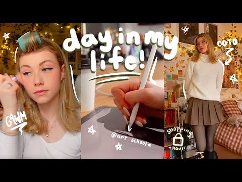 VLOG: day in my life!! ⭐️ grwm, school, shopping + haul