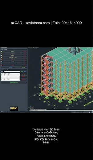 Exporting a Complete 3D Model from sxCAD to Revit, SketchUp, and IFD: Completed & Updated! #Shorts