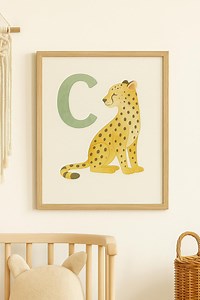 Cheetah Watercolor Nursery Print: Safari Animal Alphabet Art (digital Download - Etsy