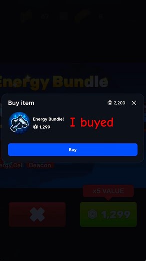 Buying energy bundle in Roblox rivals