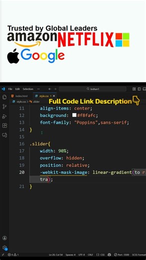 Clean & Minimal Logo Slider UI Design | #shorts