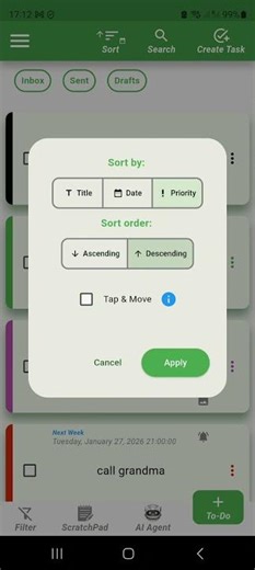 TaskTracker | How To Sort Tasks