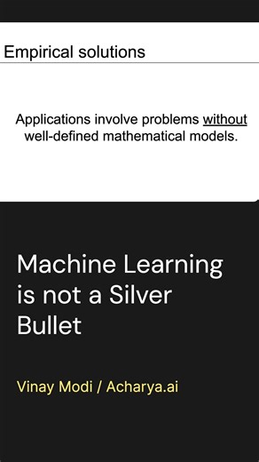 Machine Learning Is Not A Silver Bullet #acharyaai #machinelearning #problemsolving