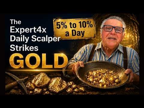 Expert4x Daily Scalper trading Robot strikes Gold with scalping results over 5% a day trading Gold.