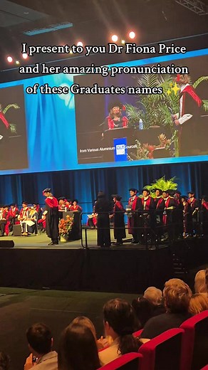 Dr Fiona Price Perfectly Pronounces Names at QUT Engineering Graduation