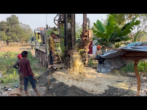Step Into Step Borewell Drilling 100 Feet Drilling 32hp Water Checking Coconut Point