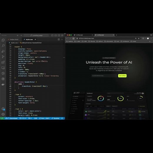 [ HTML | CSS ] Animated Landing Page #HTML #CSS #Landing Page #Web Development #Front-End Dev