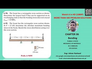 6-94/95 |Chapter 6| Bending | Mechanics of Material Rc Hibbeler|