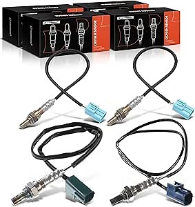 A-Premium O2 Oxygen Sensor Compatible with Infiniti I35 Base 2002-2004 & Nissan Maxima 2002-2003, V6 3.5L VQ35DE Sedan, Upstream and Downstream, 4-PC Set, Replace# 226A05Y700, 226A05Y701