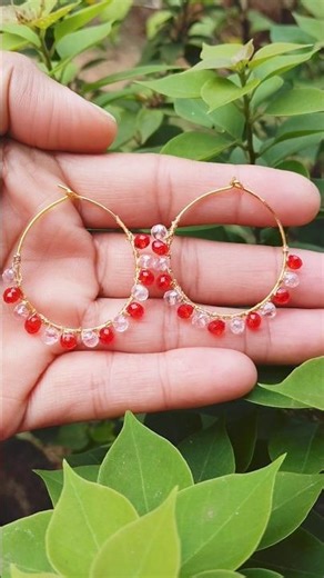Diy Simple Earrings Making 💕#shortvideo #short