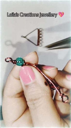 How to make copper wire wrapped earrings #diy #wirewrapping #lailascreationsjewellary
