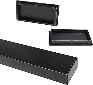 Muzata HT10 HT14 Stainless Steel Flat Handrail Accessories - 2Pack Handrail End Cap Universal Black Nylon, HA12 BNN