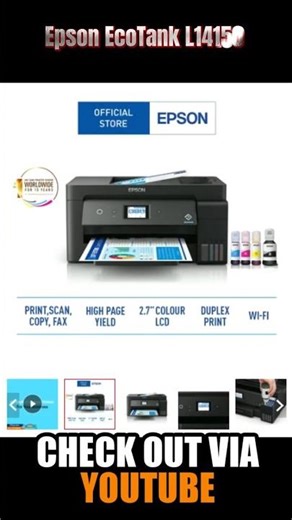 Epson EcoTank L14150 A3+ Wi Fi Duplex Wide Format All in One Ink Tank Printer #youtubeshopping