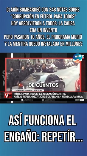 🚨 EL LAVADO DE CABEZA MÁS GRANDE 🚨 Clarín bombardeó con 248 notas sobre “corrupción en Fútbol Para Todos”. Hoy ABSOLVIERON A TODOS: la causa era un INVENTO. Pero pasaron 10 años, el programa murió y la mentira quedó instalada en millones 🧠💥 ASÍ FUNCIONA EL ENGAÑO: REPETÍR... | Resistencia Nacional