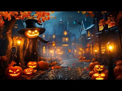 Halloween Ambience Haunted Village 🎃 With Spooky Halloween Music 🎃👻 Halloween Background Music 2023