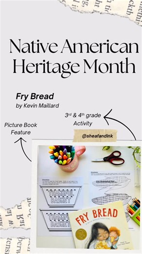 Cece on Instagram: "Picture Book Feature 🌽 Fry Bread by Kevin Noble Maillard Today I’m featuring one of my favorite picture books that I read to my students almost every year Fry Bread. And I’m pairing this activity with thankful baskets filled with one of the main ingredients in making Fry Bread. I’m making fry bread from the recipe in the picture book and I’ll post pictures of it later today in my stories. ❔have you ever had fry bread before? Let me know in the comments and if you’re interest