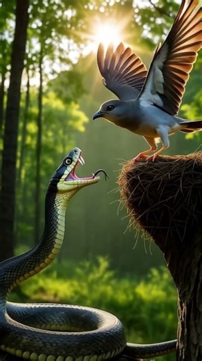 Bird vs Snake 🦜🐍 | Epic Wildlife Battle | Nature Shorts #wildlife #birds